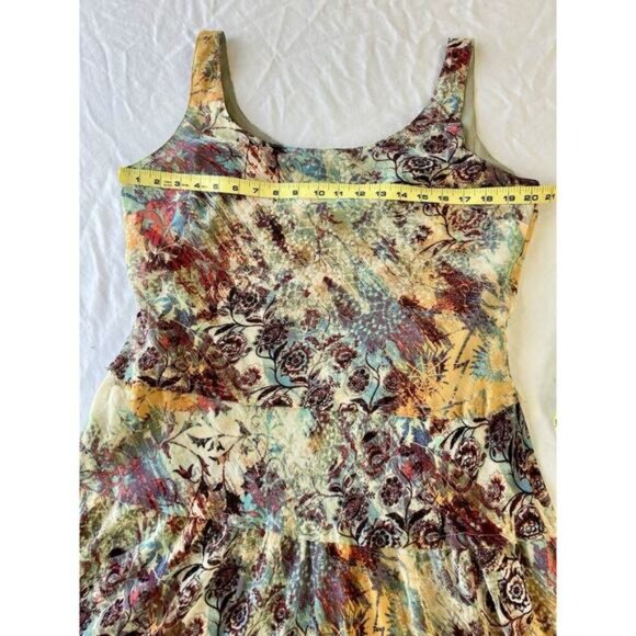 VTG Evan Picone SZ 16 Green Brown Maxi Dress Forest Fairy 90s Y2K Boho - Picture 9 of 12